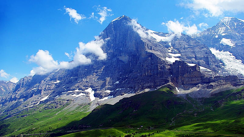 The Eiger, Bernese Alps, Switzerland, Alps, Europe, Eiger, Bernese, Switzerland, HD wallpaper