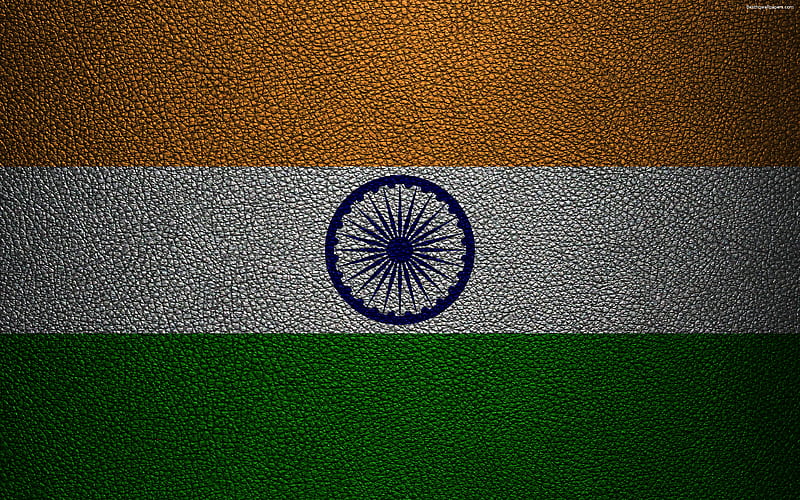 Flag of India leather texture, Indian flag, Asia, world flags, India, HD wallpaper