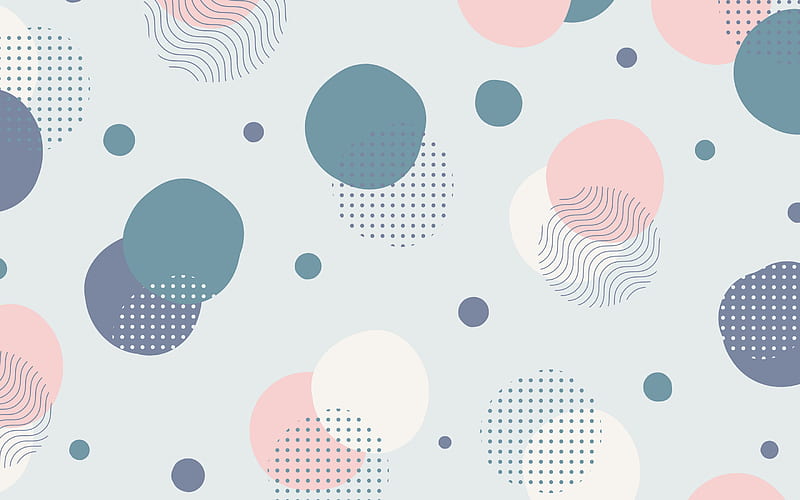 circles retro background, circles abstraction background, retro gray background, abstraction, circles background, HD wallpaper