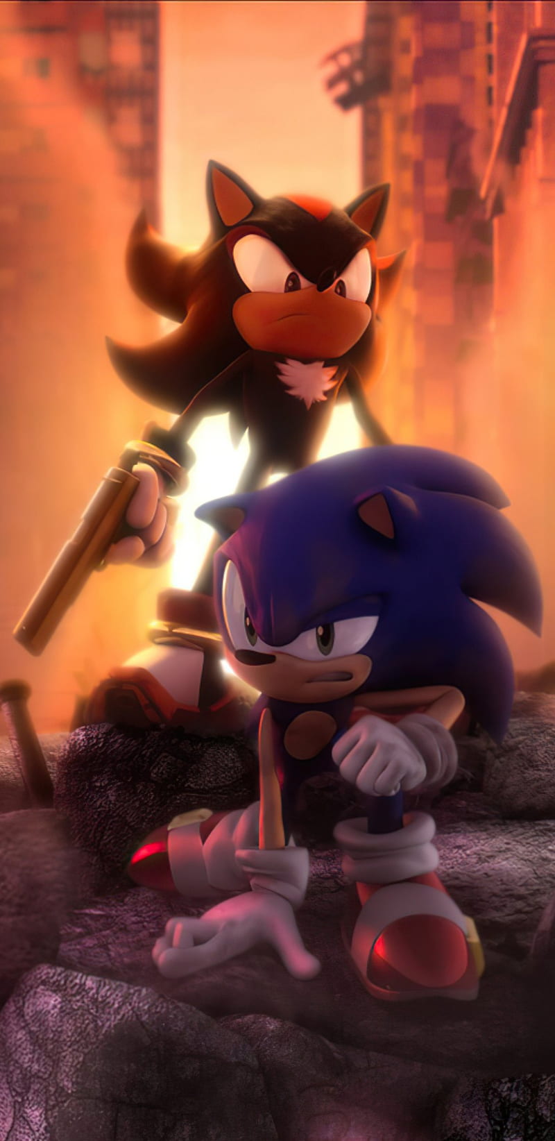 Super Sonic and Shadow Android  iPhone wallpaper by hedgyhog on DeviantArt