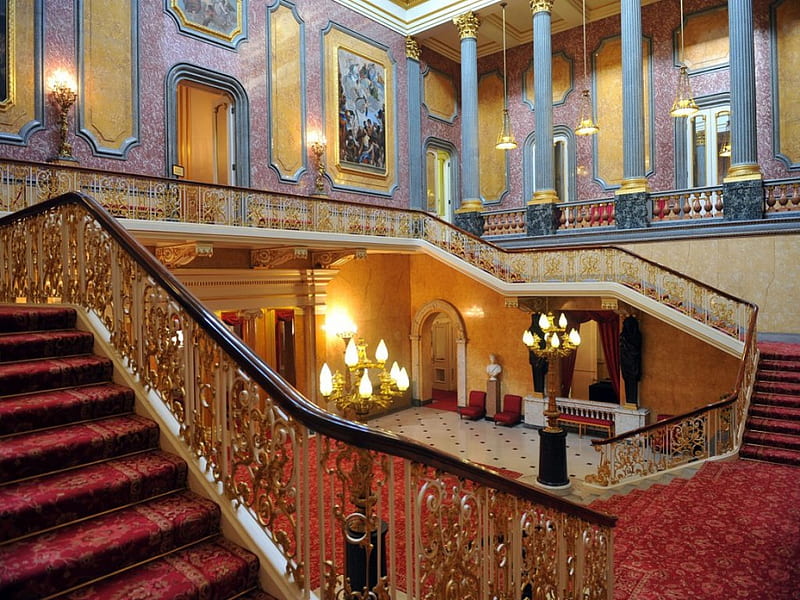 Grand Stairs , architecture, monuments, royal palaces, buckingham palace, HD wallpaper