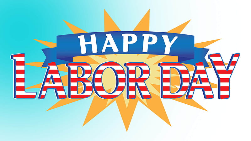 Happy Labor Day Word In Light Blue Background Labor Day, HD wallpaper