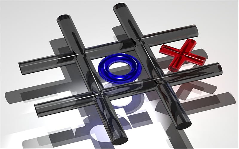 Estratégia de jogos tic tac toe em fundo transparente 3d render