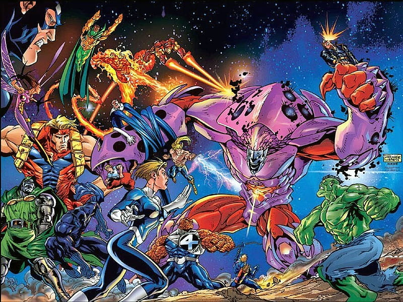 Onslaught, Fantastic Four, x-men, Avengers, Comics, Superheroes, Marvel, HD wallpaper