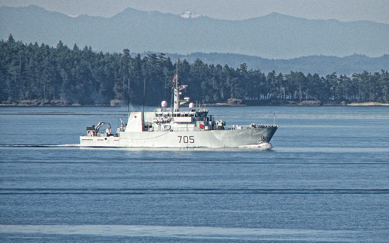 HMCS Whitehorse, coastal defense ship, Royal Canadian Navy, Kingston-class coastal defence vessel, Canadian Forces, Canada, HD wallpaper