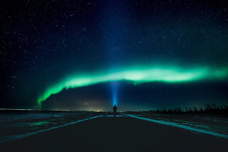 Hella Iceland, Aurora, Hella, Borealis, Sky, Lights, Fields, Iceland, Night, Northern, HD wallpaper
