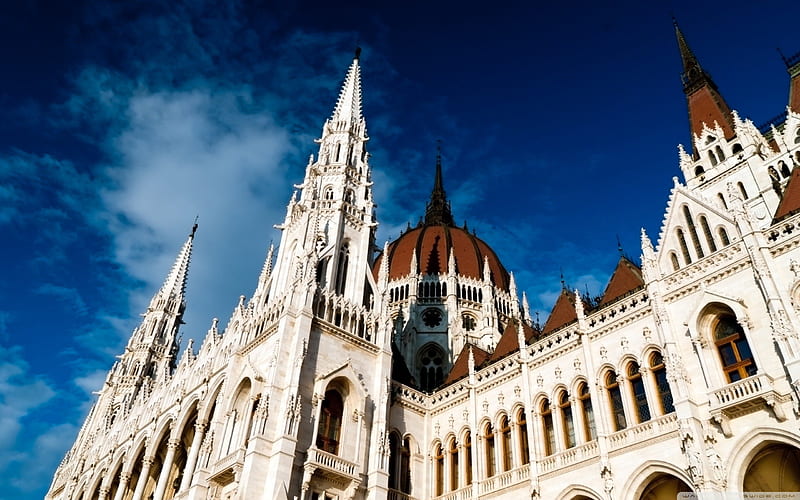 Hungarian Parliament, parliament, budapest, hungary, old, HD wallpaper
