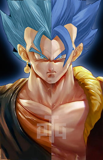 Gogeta And Veggito, blue, dragonball, dragonballsuper, fusion, goku,  saiyan, HD phone wallpaper