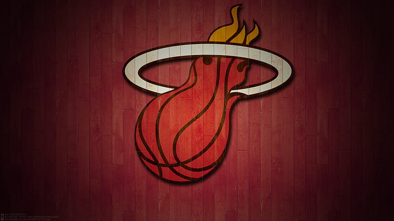 Miami Heat Logo In Red Background Miami Heat, HD wallpaper