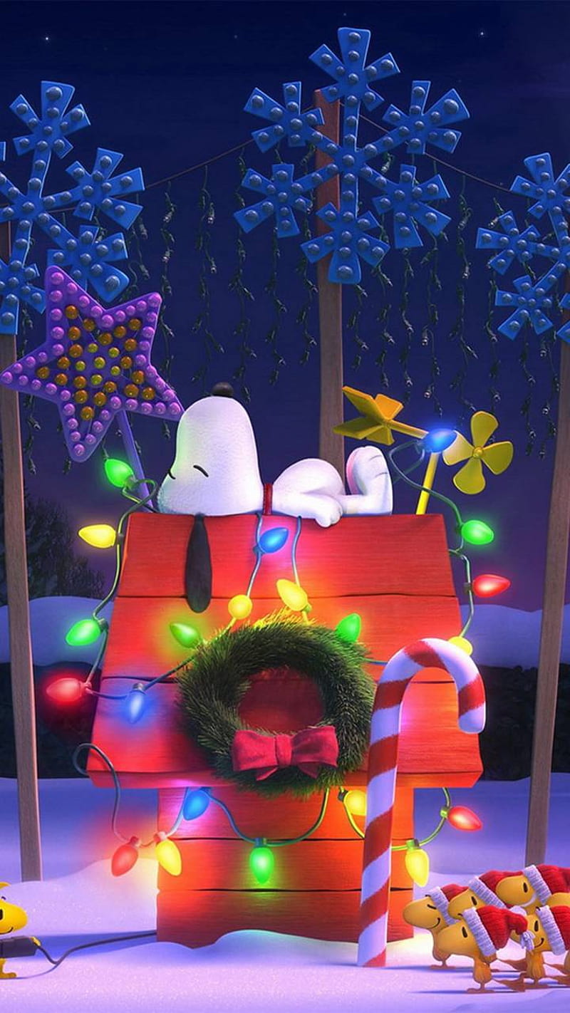 Snoopy, charlie brown, christmas, HD phone wallpaper