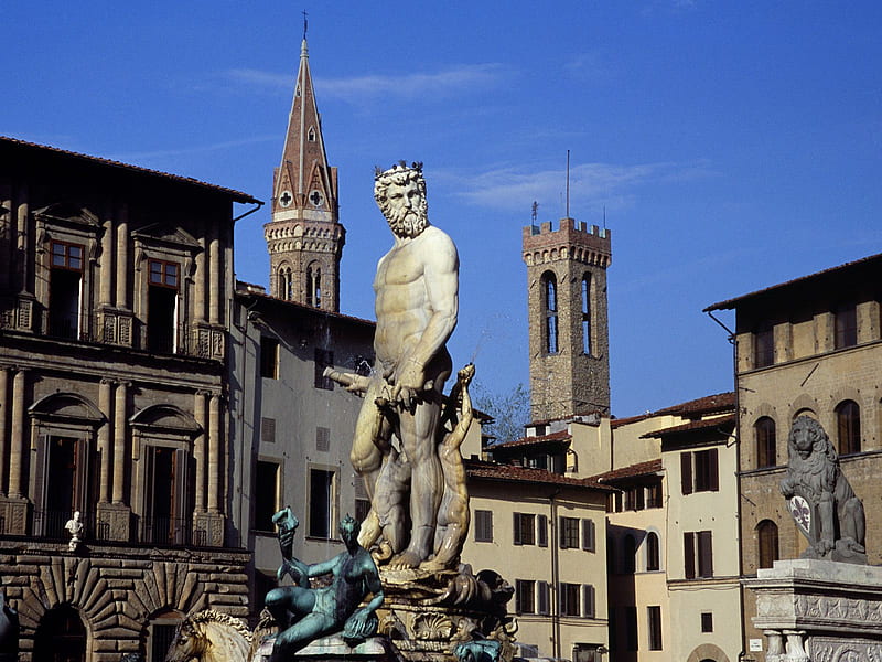 Untitled , neptune fountain, piazza della signoria, florence, italy, HD wallpaper