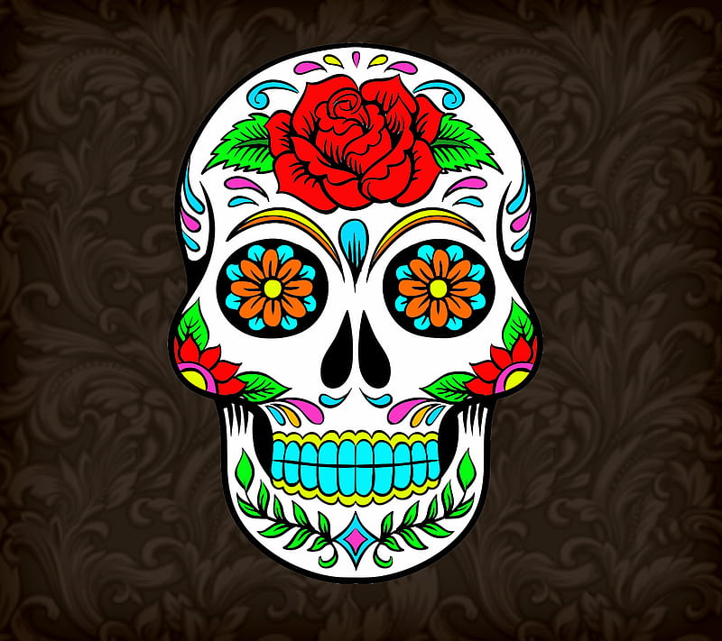 skull, cool, mexican, HD wallpaper