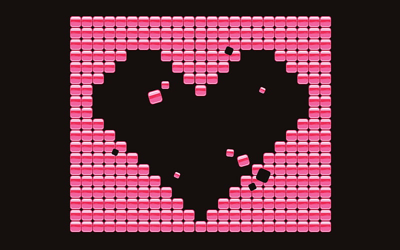 Valentine Love - Valentines Day heart-shaped design, HD wallpaper