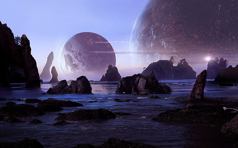 Sci Fi, Planet Rise, Planet, HD wallpaper