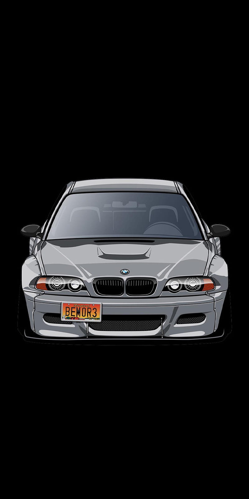 Bmw E46 M3 Gray, amoled, black, bmw, car, dark, e46, m3, HD phone wallpaper  | Peakpx