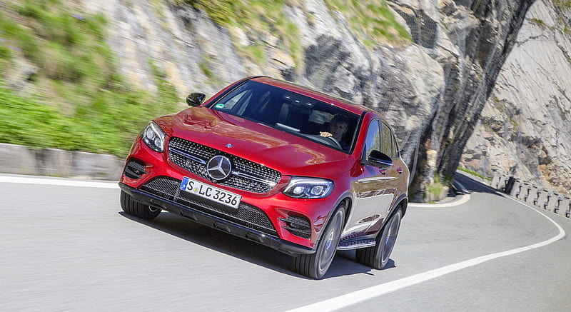 2017 Mercedes-Benz GLC 350 d Coupe (Diesel; Color: Hyacinth Red) - Front , car, HD wallpaper