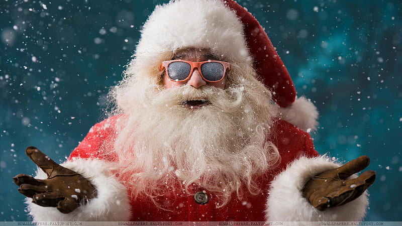 Christmas Santa Claus With Coolers Santa Claus, HD wallpaper