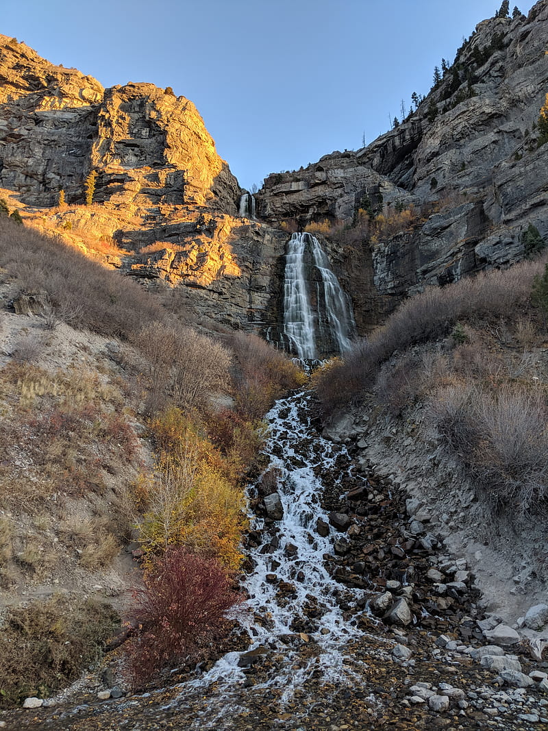 Bridal Veil Falls Nature Utah Waterfall Hd Mobile Wallpaper Peakpx