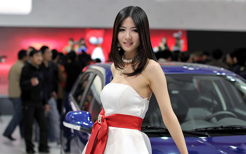 2012 Beijing International Auto Show beautiful models 13, HD wallpaper