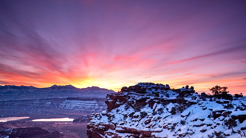 Utah Desert , desert, snow, nature, HD wallpaper