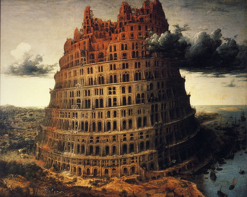 Tower of Babel, architecture, babylon, ancient, tower, HD wallpaper