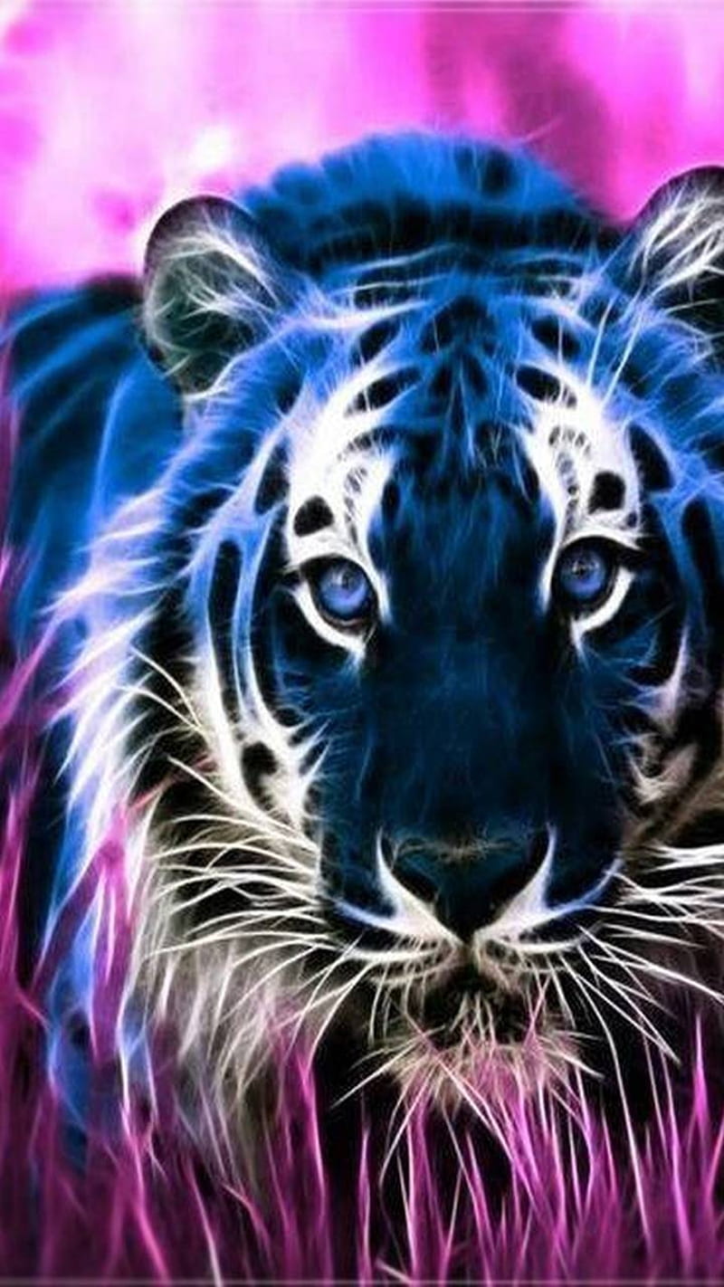 Purple, tigers, HD mobile wallpaper | Peakpx