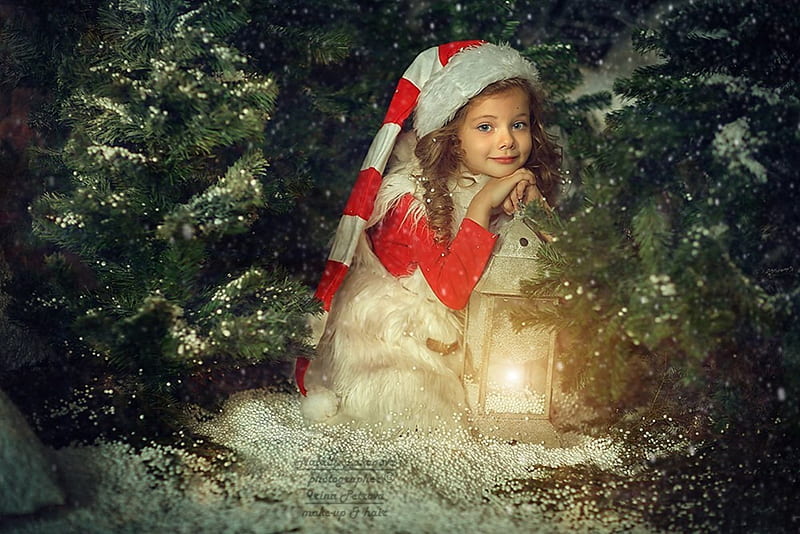 The fairy Christmas, special days, lantern, magic atmosphere, winter ...