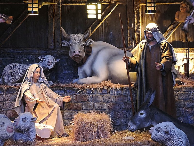 Our Savior is born, nativity, christ, jesus, christmas, religion, HD wallpaper