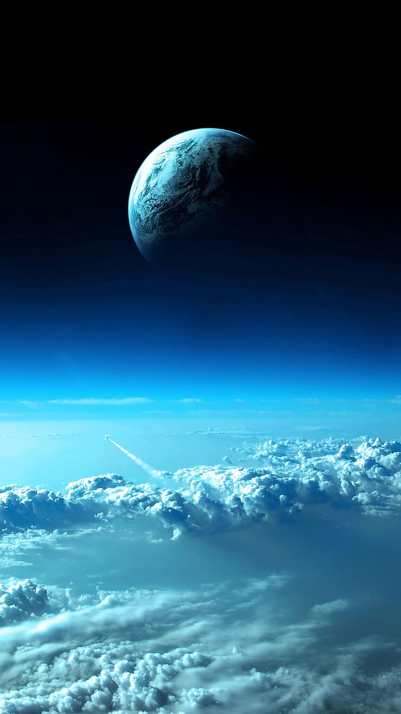 Earth Blue Dark Planet Space World Hd Phone Wallpaper Peakpx