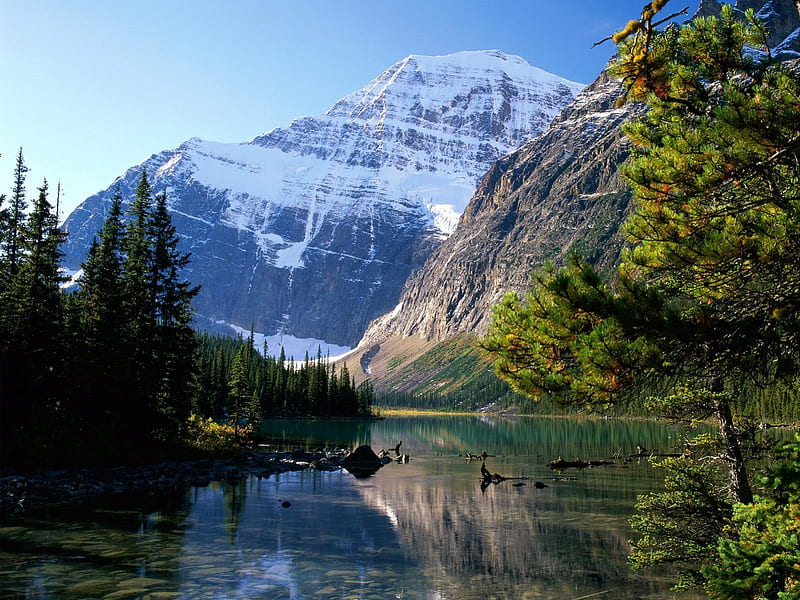 Mount Edith Cavell Jasper National Park Alberta Canada, alberta, mountains, jasper, montain 1, nature, canada, HD wallpaper