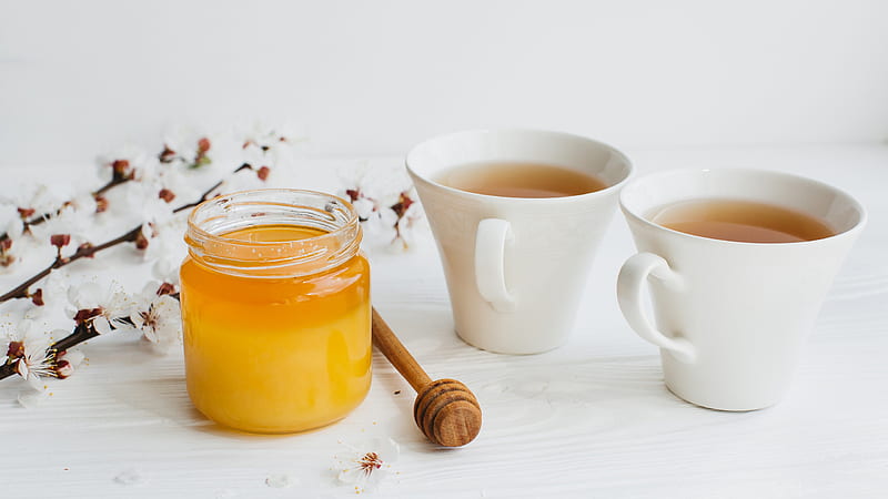 Cup Drink Honey Tea Food, HD wallpaper