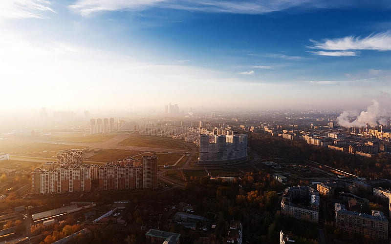 moscow aerial view city-city Landscape, HD wallpaper