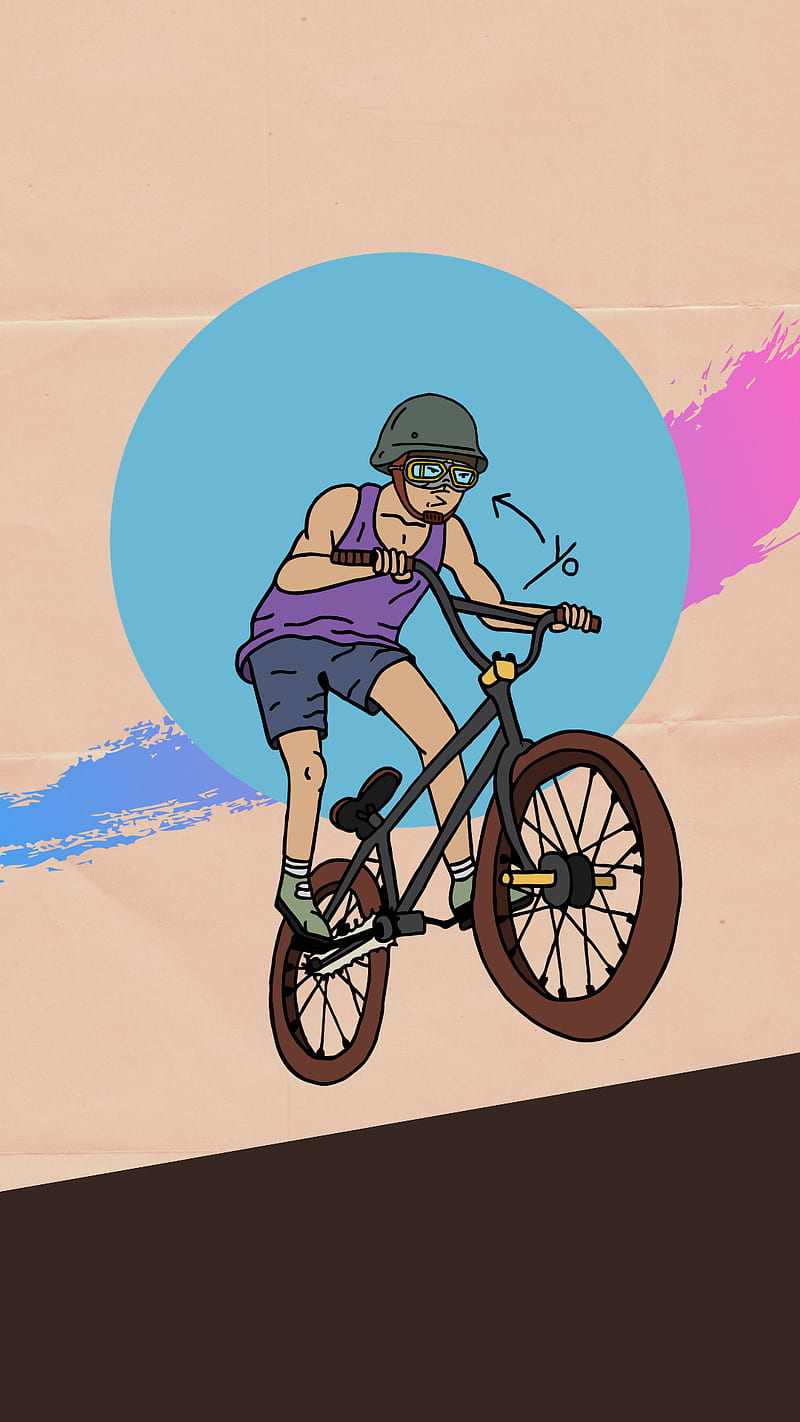 BMX biker, bike, model, ride, HD phone wallpaper