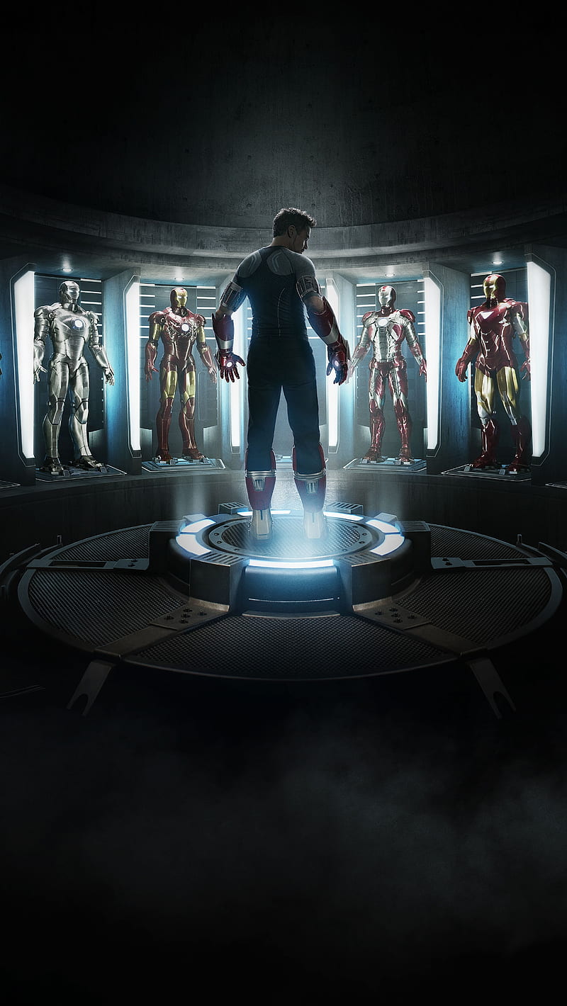Iron Man, avengers, civil war, dark, hero, light, marvel, suits, HD phone wallpaper