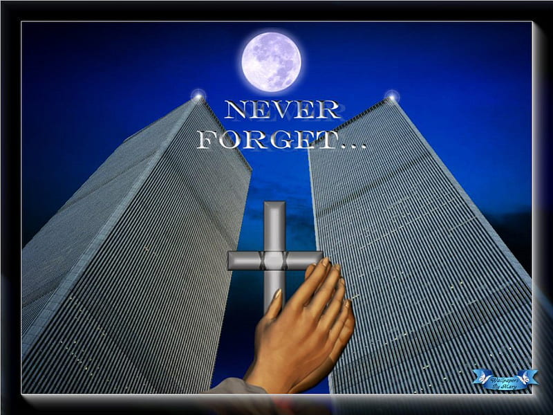 WTC Never Forget, 9-11, memorial, wtc, worldtradecenter, HD wallpaper