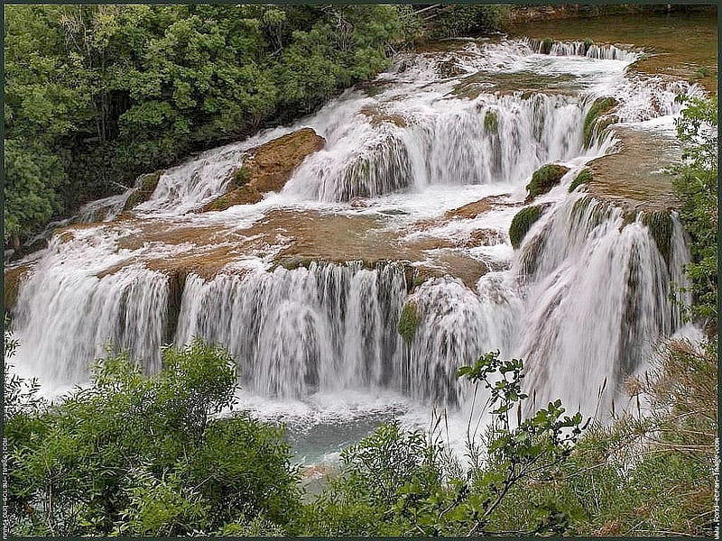Skradinski buk, croatia, krka, skradin, river, waterfalls, HD wallpaper