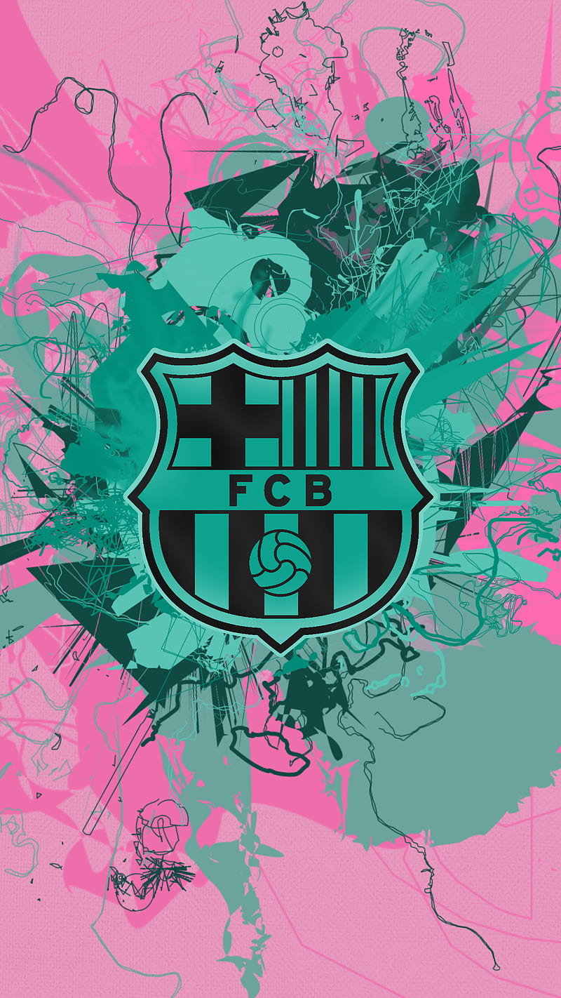 BARCA , barcelona, fc barcelona, fcb, green, pink, HD phone wallpaper