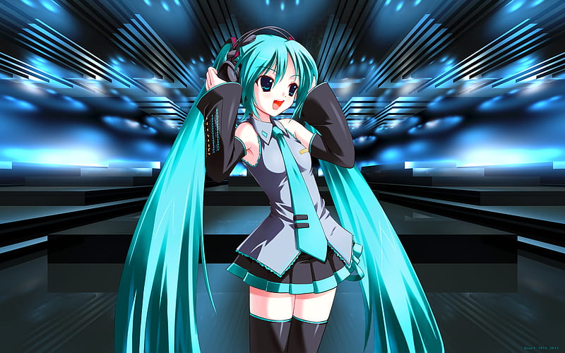 Hatsune Miku Sing S Vocaloid Miku Headphones Girl Hd Wallpaper Peakpx