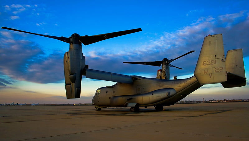 V-22 Osprey, helicopter, boeing, bell, osprey, v22, v-22, airplane, plane, military, HD wallpaper