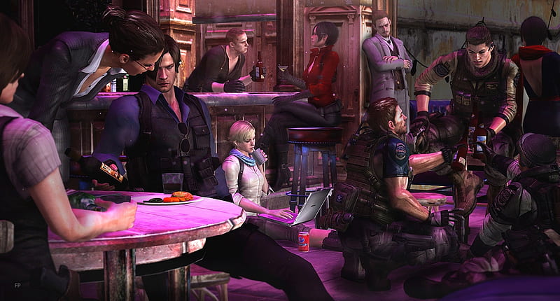 Resident Evil 6, guy, game, man, woman, fantasy, girl, people, pink, HD wallpaper