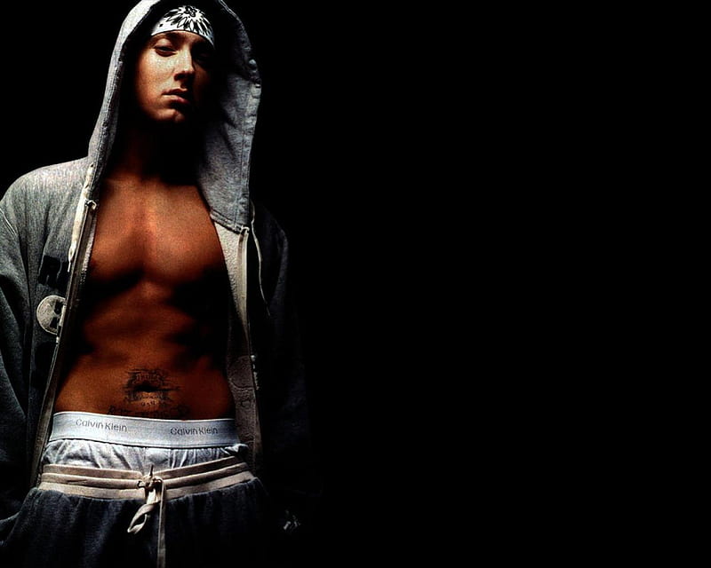 Eminem , look at those abs, rap, yum, eminem, HD wallpaper