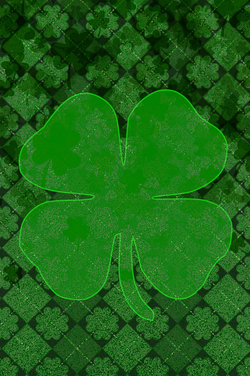 Four Good Luck, celtic, clovers, four leaf, green, irish, lucky, pattern,  shamrock, HD phone wallpaper | Peakpx
