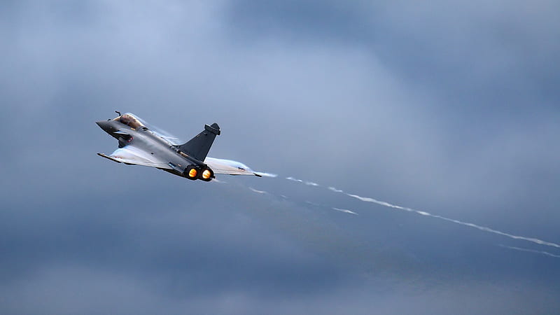Download An Awe-inspiring Dassault Rafale Fighter Jet in Mid-air Wallpaper  | Wallpapers.com