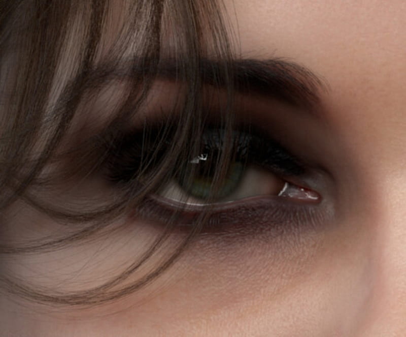 Eye, fantasy, yogev levy, Kristen Stewart, actress, digital, HD wallpaper