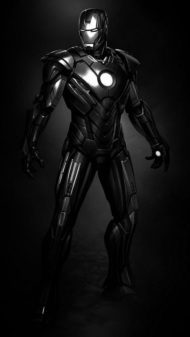 Black Ironman, 929, avengers, black, comics, cool, dark iron, ironman, man, marvel, new, HD phone wallpaper