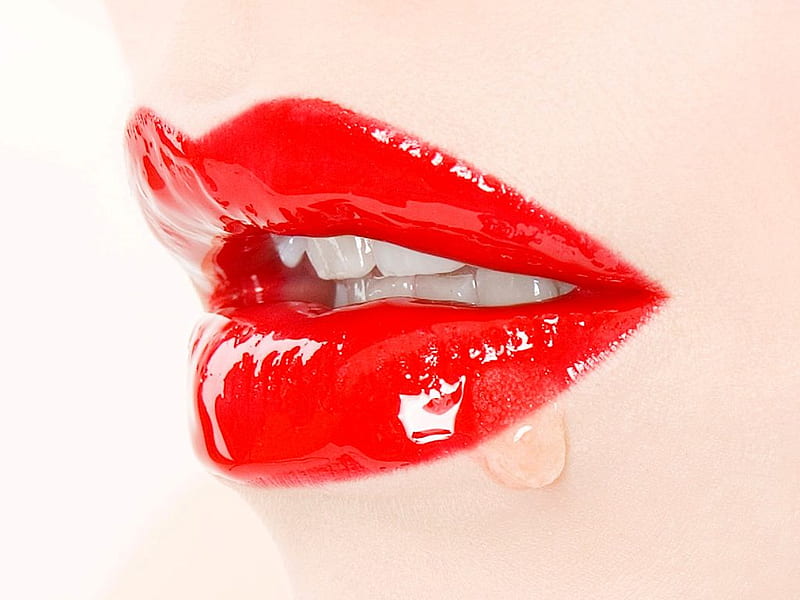 Free Download Red Wet Lips Red Wet Bonito Lips Hd Wallpaper Peakpx
