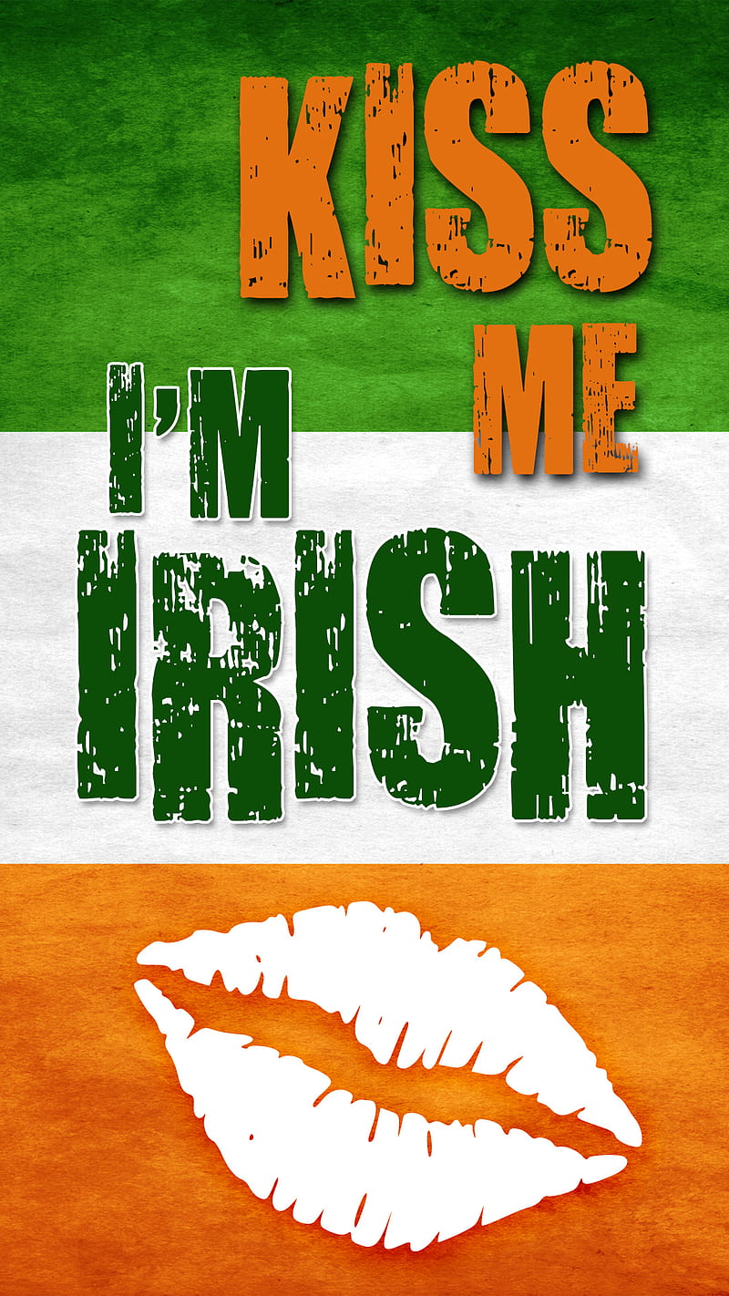 Kiss Me, clover, ireland, irish, luck, shamrock, st patrick, HD phone wallpaper