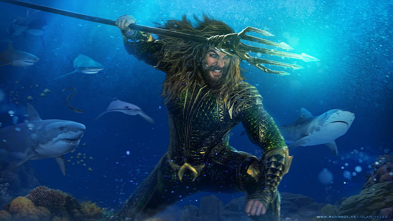 Aquaman Protector Of The Oceans, aquaman-movie, jason-momoa, aquaman, 2018-movies, movies, artwork, artist, behance, HD wallpaper