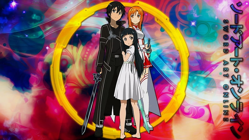 Kirito Asuna Yui/SAO, Kirito, Sword Art Online, Anime, Asuna, Yui, HD wallpaper