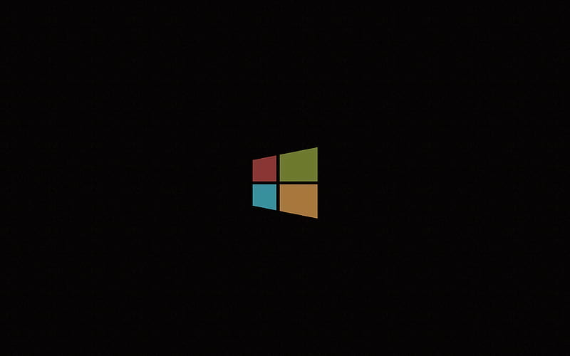 Windows 10 logo black backgrounds, OS, minimalism, creative, Windows 10, HD wallpaper